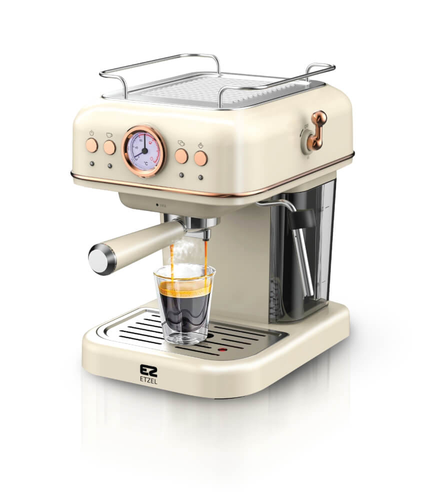 เครื่องชงกาแฟ ETZEL SN308 สีครีม_0